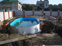 Строительство сборного бассейна 1